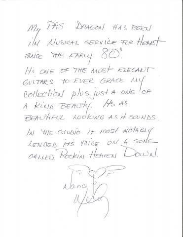 Letter from Nancy Wilson